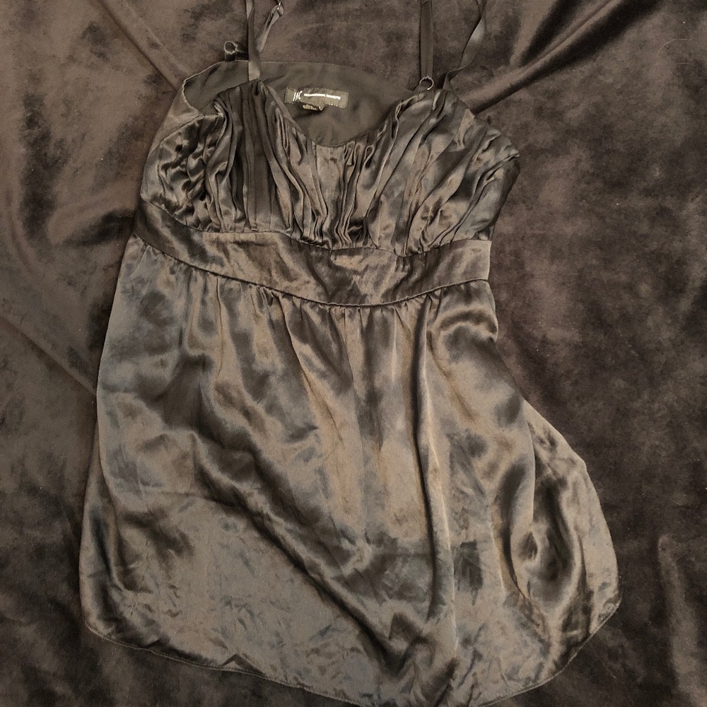 INC black silk cami babydoll